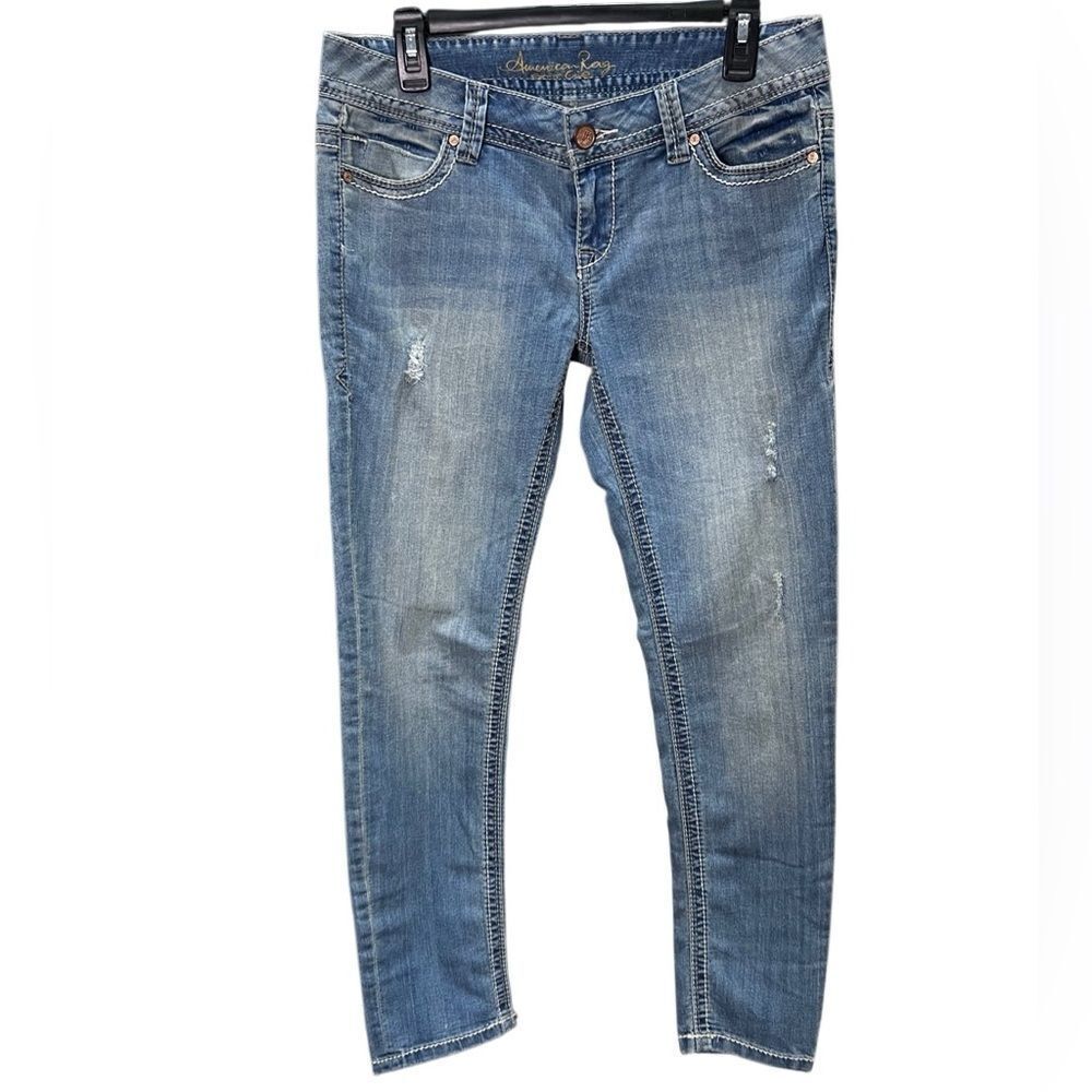 American Rag Boot Cut Jeans with Distressed Denim Size 9